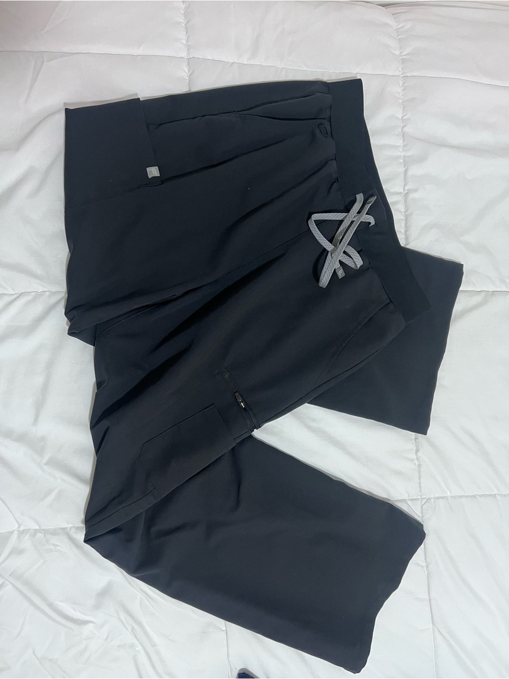Womens Black Fabletics Wide Leg scub pants